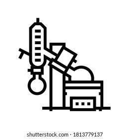 vacuum evaporator line icon vector. vacuum evaporator sign. isolated contour symbol black illustration