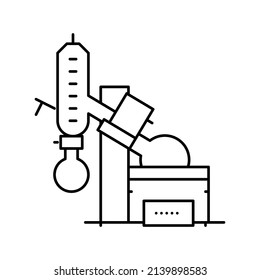 vacuum evaporator line icon vector. vacuum evaporator sign. isolated contour symbol black illustration