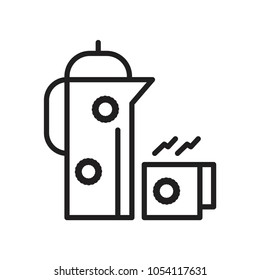 vacuum flask and cup  icon vector