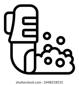 Vacuum foam cleaner icon outline vector. Urban dust. Auto roadway
