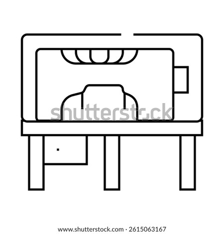 vacuum forming of plastic line icon vector. vacuum forming of plastic sign. isolated contour symbol black illustration