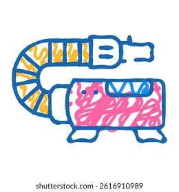 vacuum groomer doodle icon sketch vector. vacuum groomer sign. isolated symbol illustration