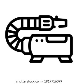 vector de icono de la línea del grosor de vacío. señal de la aspiradora. símbolo de contorno aislado ilustración negra