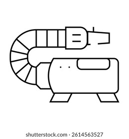 vacuum groomer line icon vector. vacuum groomer sign. isolated contour symbol black illustration