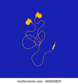 Vacuum headphones.Vector icon.