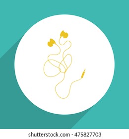 Vacuum headphones.Vector icon.