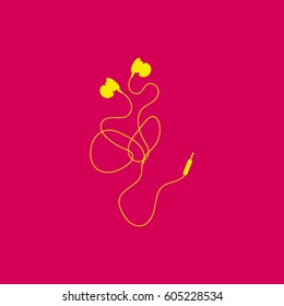 Vacuum headphones.Vector icon.