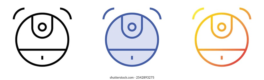 vacuum icon. Linear, Blue Fill and Gradient Style Design Isolated On White Background