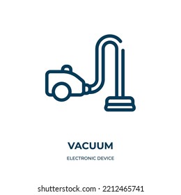 Vacuum icon. Linear vector illustration from electronic device collection. Outline vacuum icon vector. Thin line symbol for use on web and mobile apps, logo, print media.