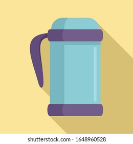 Vacuum insulated bottle icon. Flat illustration of vacuum insulated bottle vector icon for web design