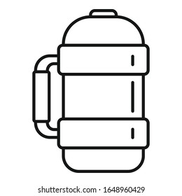 Vacuum insulated bottle icon. Outline vacuum insulated bottle vector icon for web design isolated on white background