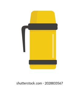 Vacuum insulated cup icon. Flat illustration of vacuum insulated cup vector icon isolated on white background