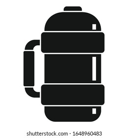Vacuum insulated water bottle icon. Simple illustration of vacuum insulated water bottle vector icon for web design isolated on white background