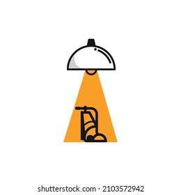 vacuum and lamp vector icon logo template for your business editable