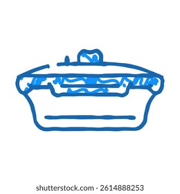 vacuum lunchbox doodle icon sketch vector. vacuum lunchbox sign. isolated symbol illustration
