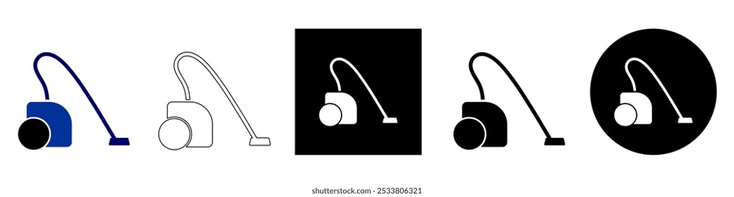 máquina de vácuo, pó de máquina de limpeza, piso de carpete ou tapete limpador pictograma vetor símbolo ícone símbolo ui e ux design, glifos e linha de traço