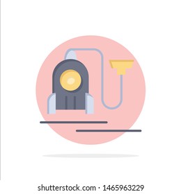 Vacuum, Machine, Hotel, Cable Abstract Circle Background Flat color Icon. Vector Icon Template background