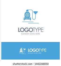 Vacuum, Machine, Hotel, Cable Blue Logo vector