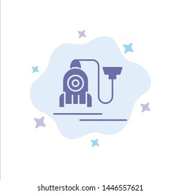 Vacuum, Machine, Hotel, Cable Blue Icon on Abstract Cloud Background