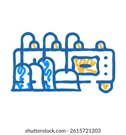 vacuum massage apparatus doodle icon sketch vector. vacuum massage apparatus sign. isolated symbol illustration