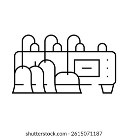 vacuum massage apparatus line icon vector. vacuum massage apparatus sign. isolated contour symbol black illustration