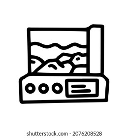 vacuum meat marinator line vector doodle simple icon