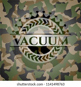 Vacuum on camo texture