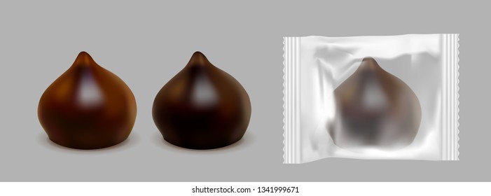 Vacuum packaging for chocolate sweets.