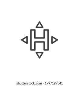 Icono de la línea de señalización de empaquetado de vacío. signo de estilo lineal para concepto móvil y diseño web. Icono vector de contorno de paquete hermético. Símbolo, ilustración del logotipo. Gráficos vectoriales