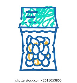 vacuum packed olives doodle icon sketch vector. vacuum packed olives sign. isolated symbol illustration