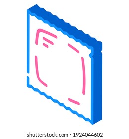 vacuum packed wipes isometric icon vector. vacuum packed wipes sign. isolated symbol illustration