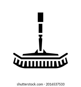 vacuum pool brush glyph icon vector. vacuum pool brush sign. isolated contour symbol black illustration