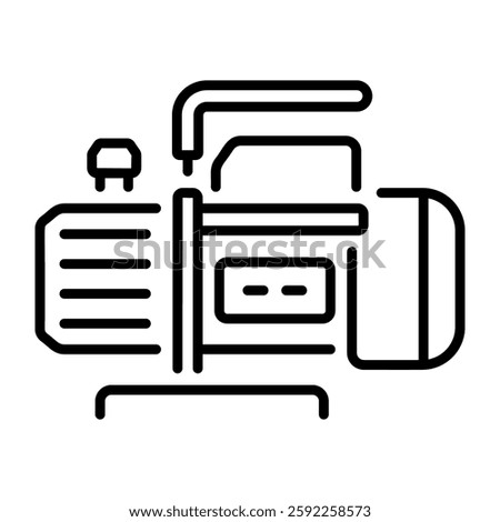 Vacuum pump icon in line style