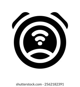 vacuum robot icon. vector glyph icon for your website, mobile, presentation, and logo design.