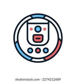 Vacuum Robot icon in vector. Logotype