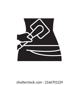 Vacuum-
roller (LPG) massage line color icon.  Physiotherapy, acupuncture, rehabilitation. Isolated vector element. Outline pictogram for web page, mobile app, promo