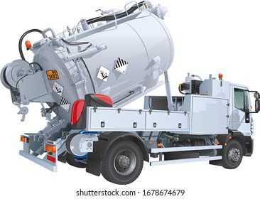 vacuum tank truck for cleaning stormwater and sewer networks 