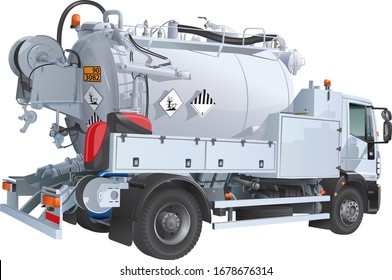 Vacuum Tank Truck For Cleaning Stormwater And Sewer Networks 