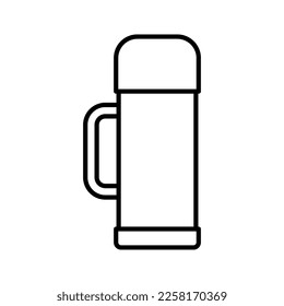 Vacuum thermos flask icon. Pictogram isolated on white background. Vector illustration.