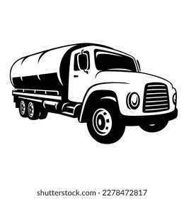 Vacuum truck. Cistern truck. Vector illustration.