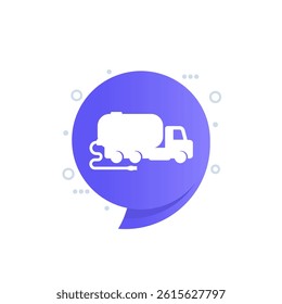 vacuum truck icon, vector design