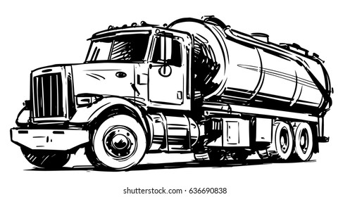 Vacuum Truck Sketch