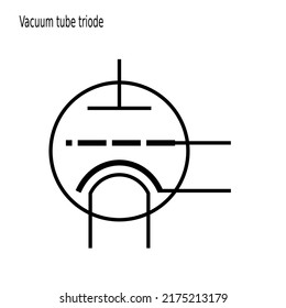 vacuum tube electrical symbol, vacuum tube icon vector ilustration 