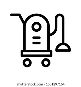 vacuum vector  colour thin  line icon