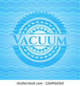 Vacuum water concept emblem background.