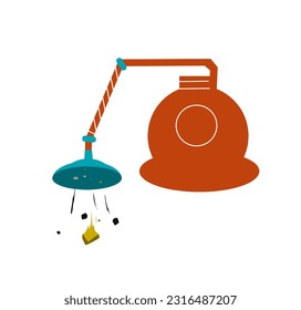 Lineares Symbol abbilden. Elektronisches Haushaltsgerät für die bequeme Hausreinigung. Dünnzeilige Unterbringung, anpassbare Illustration.