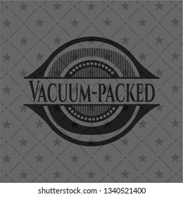 Vacuum-packed black emblem. Vintage.