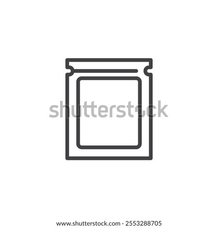 Vacuum-sealed Pack line icon. linear style sign for mobile concept and web design. Vacuum pack outline vector icon. Symbol, logo illustration. Vector graphics
