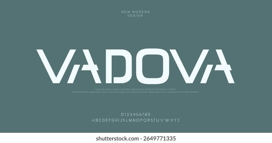 Vadova modern stylish typography letter logo design