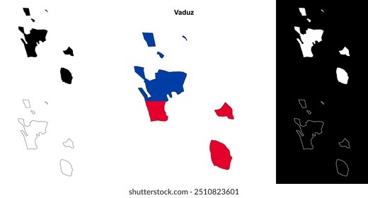 Vaduz mapa da municipalidade set